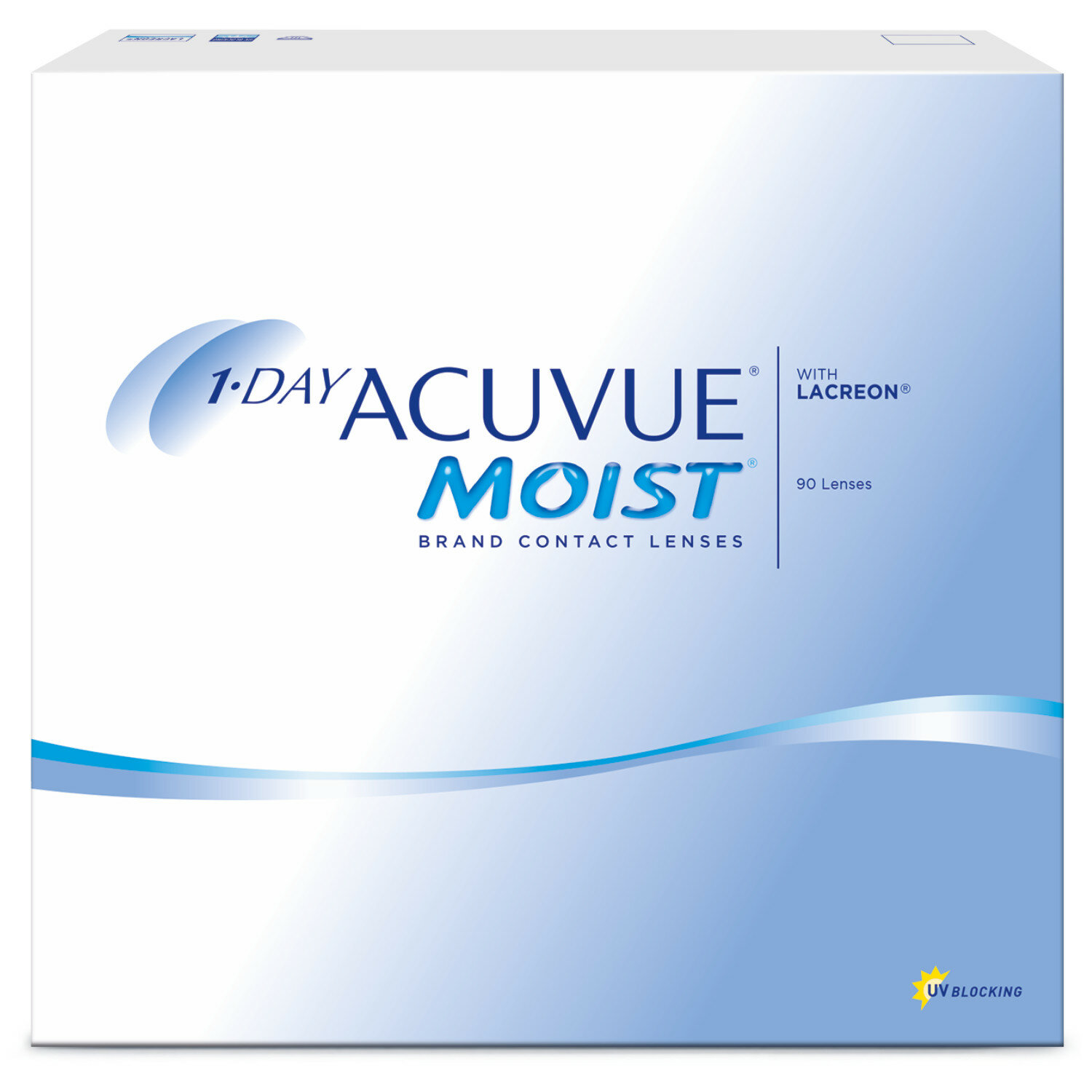 Контактные линзы Acuvue 1-Day Moist, 90 шт., R 8,5, D -3,5