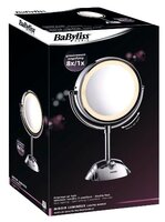 Зеркало косметическое настольное BaByliss 8438E с подсветкой хромированный