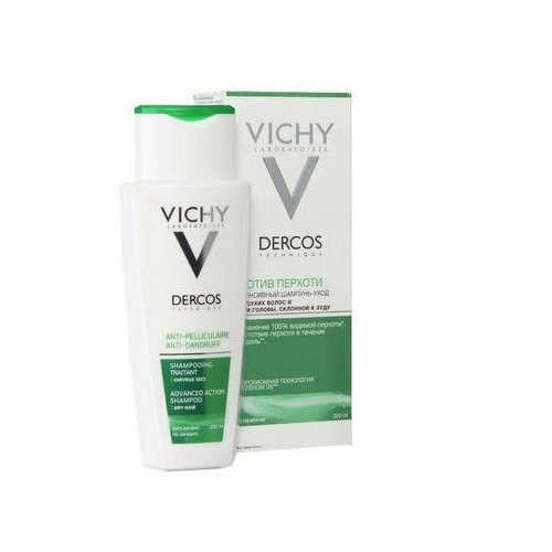 VICHY Виши Шампунь-уход против перхоти для сухой кожи головы 390 мл (Vichy, Dercos)