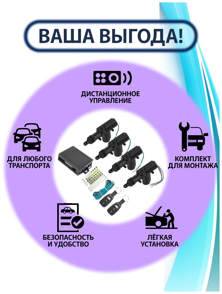 Центральный замок для автомобиля JC-210 с брелком бесключевая система блокировки дверей с 4 приводами для дверного замка 12 В