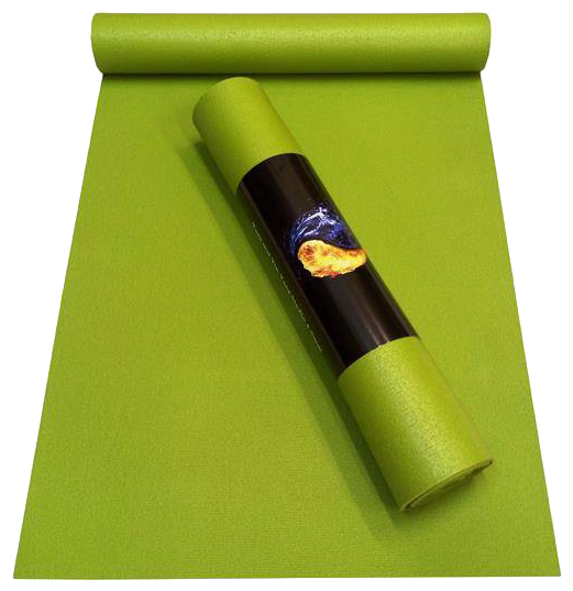 Коврик для йоги и фитнеса RamaYoga Yin-Yang PRO, зеленый, размер 185 х 60 х 0,45 см