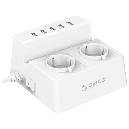 фото Сетевой фильтр ORICO ODC-2A5U-WH, 1.5 м