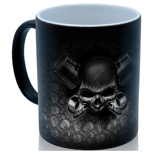 фото Кружка хамелеон foesers and skull , оригинальный сувенир drabs