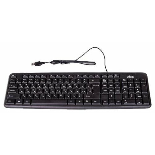Клавиатура Ritmix RKB-103 Black USB черный, английская/русская (ANSI) клавиатура microsoft wired keyboard 600 black usb черный английская русская ansi