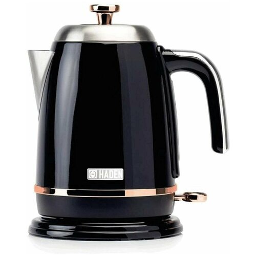 Чайник Haden CE01 черный с вставками медного цвета Haden Salcombe Cordless Kettle - Electric Fast Boil Kettle 3000W 17 Litre Black Copper - CE01 2088800₽