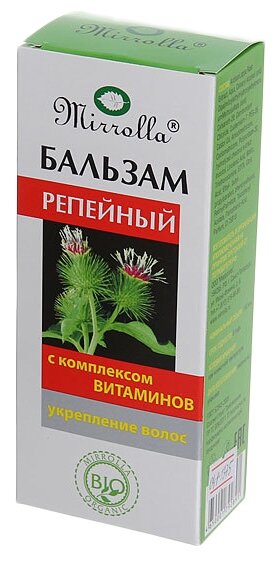 Mirrolla Бальзам Mirrolla репейный, с комплексом витаминов для укрепления волос, 150 мл - фотография № 2