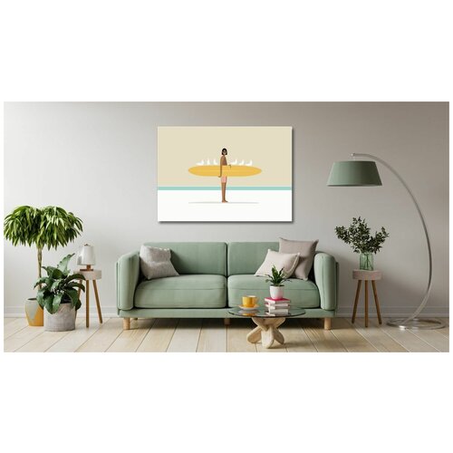 Картина на холсте для интерьера в винтажном стиле фотопечать 40х60 