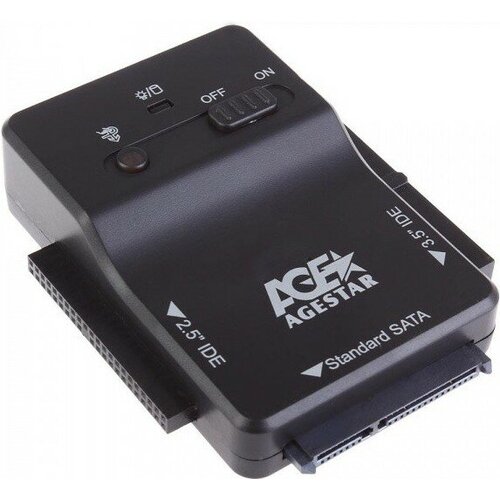 Agestar Переходник IDE/SATA->USB3.0 Agestar 3FBCP1, для 2.5/3.5 SSD/HDD, с блоком питания, черный (ret)