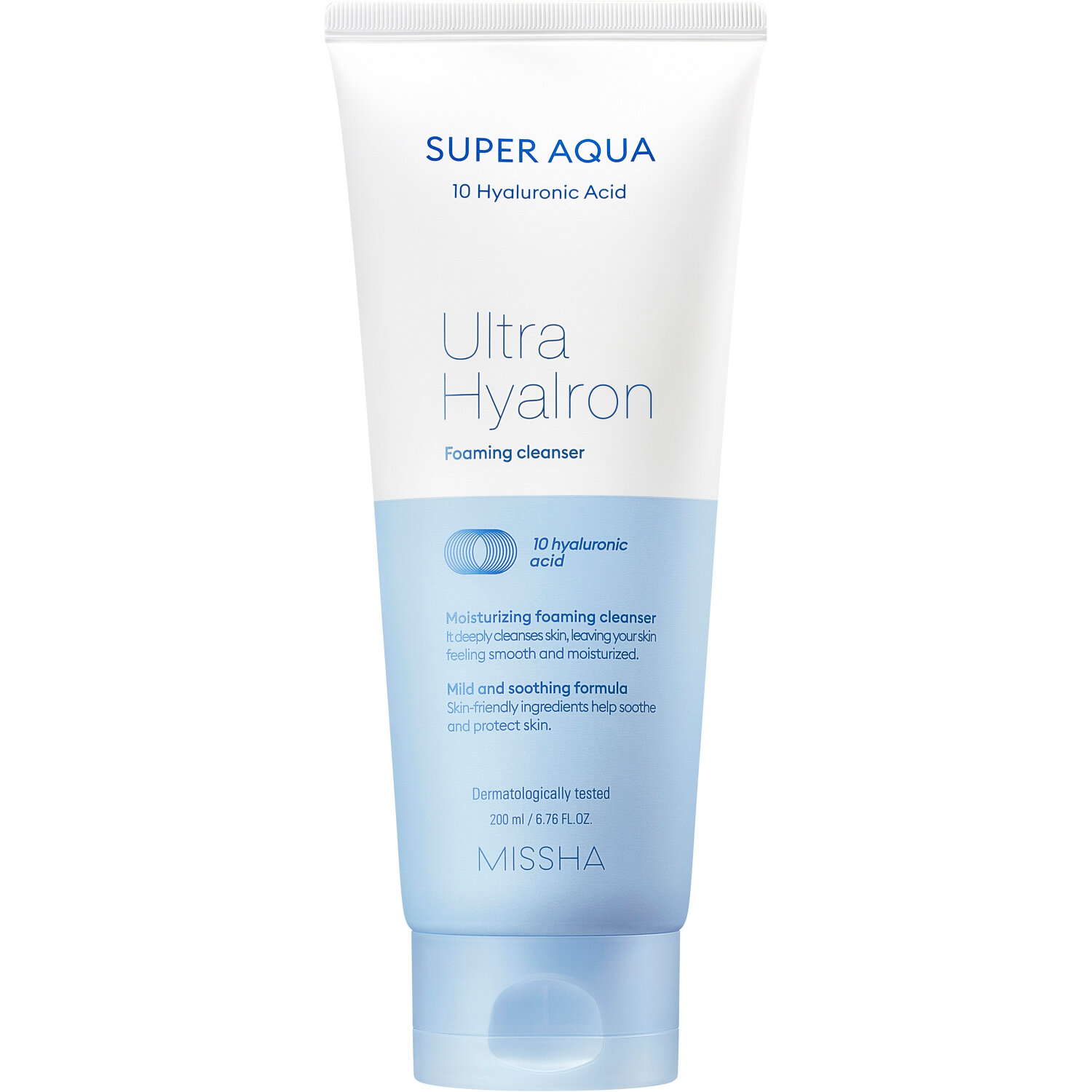 Missha пенка для умывания с гиалуроновой кислотой Super Aqua Ultra Hyalon Cleansing Foam