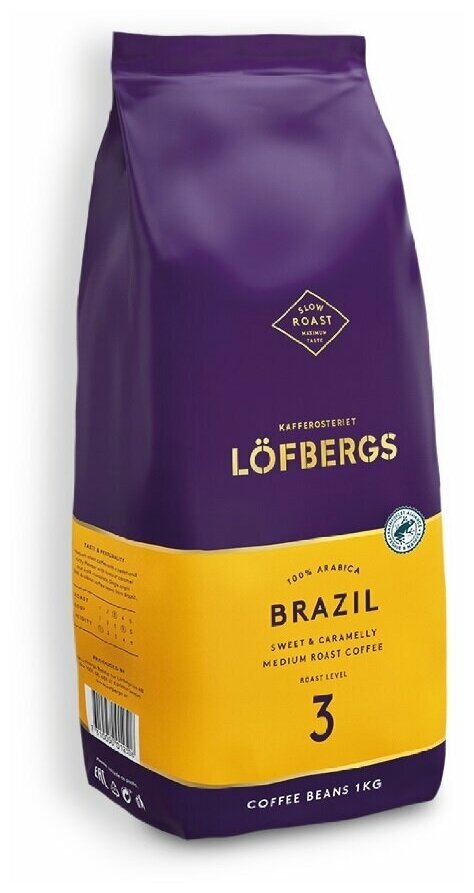 Кофе в зёрнах Lofbergs Brazil 1кг