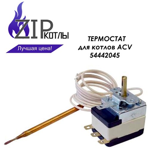Zip-kotly/ Термостат регулировочный ACV 0-90C с капилляром 1500 мм. D6 54442045 / Бельгия
