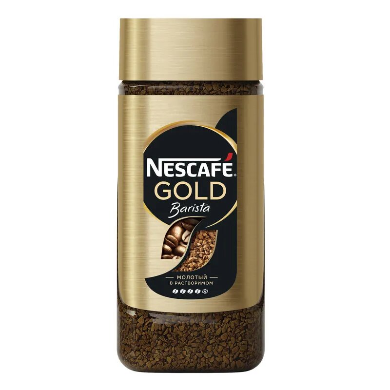 Кофе растворимый Nescafe Gold Barista Latte Style, сублимированный ароматизированный, с добавлением жареного молотого, 85гр Nesquik - фото №8