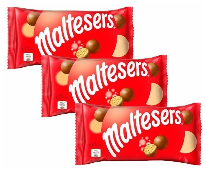 Шоколадные конфеты Maltesers (Нидерланды), 37 г (3 шт) - фотография № 1