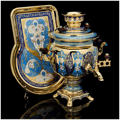 Самовар электрический позолоченный 3 л. Златоуст