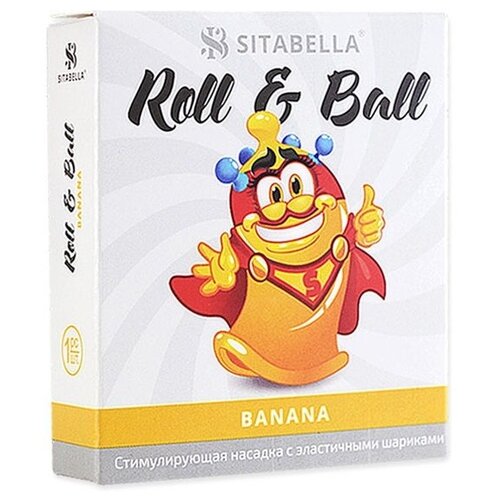 Стимулирующая насадка Sitabella Roll & Ball Banana, 1 шт. насадка пулеобразная силикон карбидная педикюрная желтая