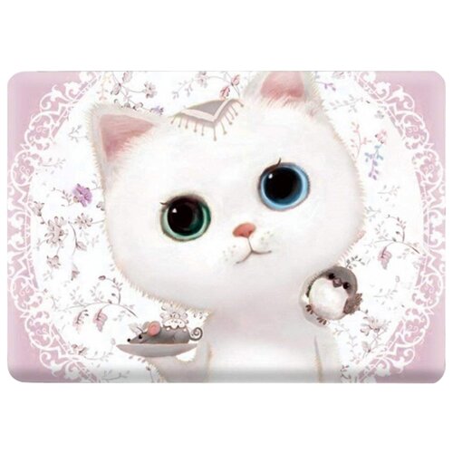 фото Чехол-накладка i-blason macbook pro 15 a1707 cute kitten pink белый/розовый