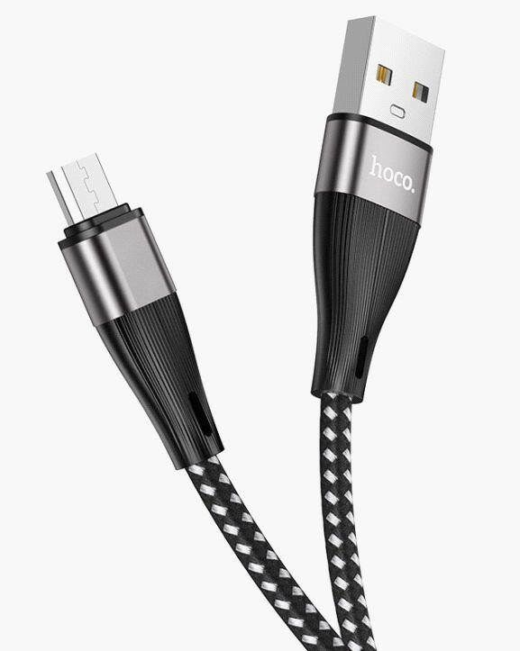 Кабель (HOCO (6931474741424) X57m USB (m) - microUSB (m) 1.0м - черный)