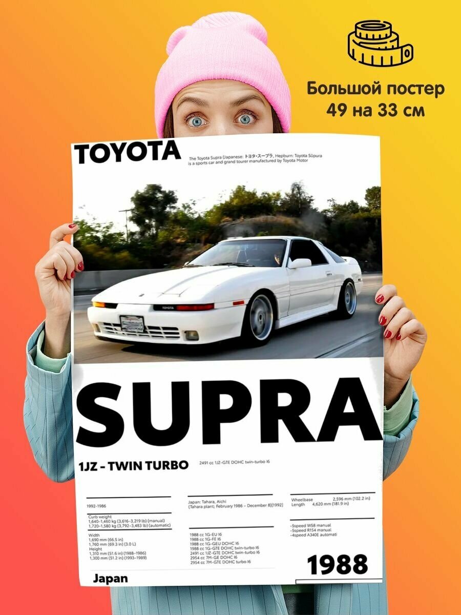 Постер плакат Toyota Supra