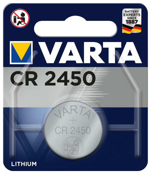Батарейка CR2450 3В литиевая Varta в блистере 1 шт.