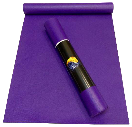 Коврик для йоги и фитнеса RamaYoga Yin-Yang PRO, фиолетовый, размер 185 х 80 х 0,45 см