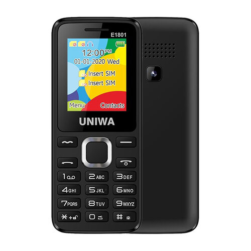 Телефон UNIWA E1801, 2 SIM, черный