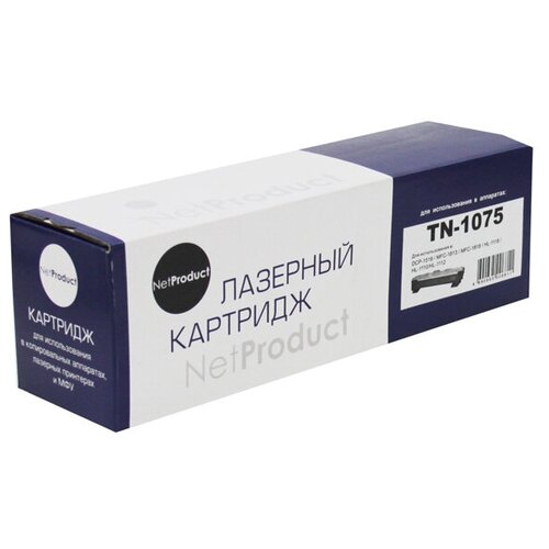 Тонер-картридж NetProduct TN-1075 для Brother HL-1010R/1112R/DCP-1510R/MFC-1810R, черный, для лазерного принтера, совместимый