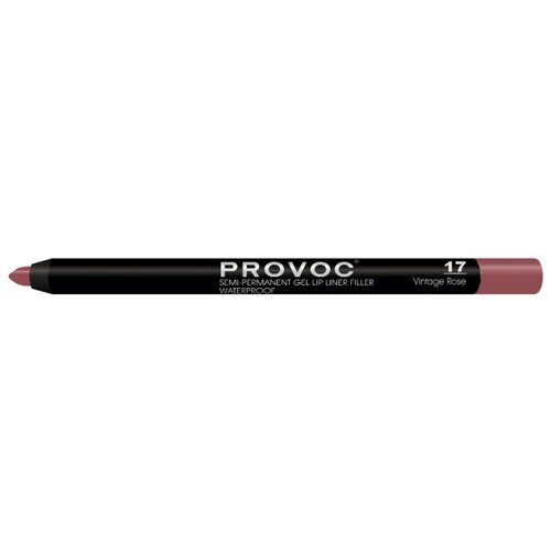 фото Provoc гелевая подводка в карандаше для губ semi-permanent gel lip liner 17 vintage rose
