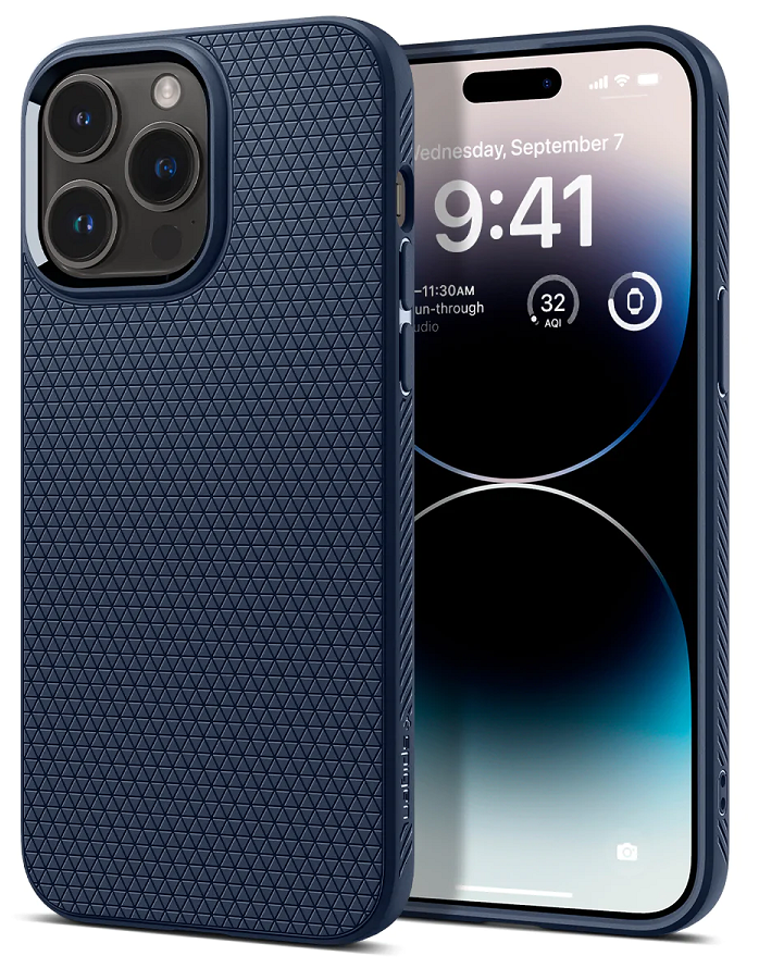 Чехол Spigen Liquid Air (ACS04814) для Apple iPhone 14 Pro Max (Navy blue)