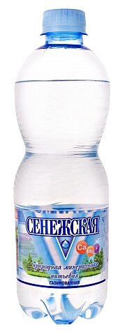 Вода газированная питьевая сенежская, 0,5 л, пластиковая бутылка