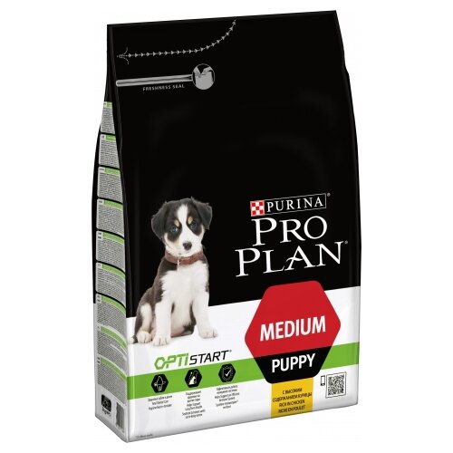 Сухой корм для щенков Pro Plan Optistart, курица 1 уп. х 4 шт. х 3 кг dailydog puppy medium