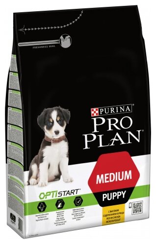 PRO PLAN OPTISTART PUPPY MEDIUM для щенков средних пород с курицей (3 кг х 4 шт)