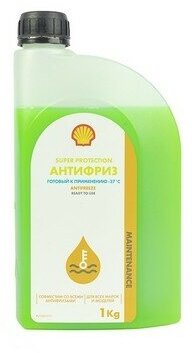 Антифриз SHELL Premium Antifreeze Diluted (синий) 4 л