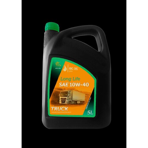 Моторное масло QC OIL Long Life SAE 10W-40 CI-4/SL металлоплакирующее полусинтетическое, канистра 5л