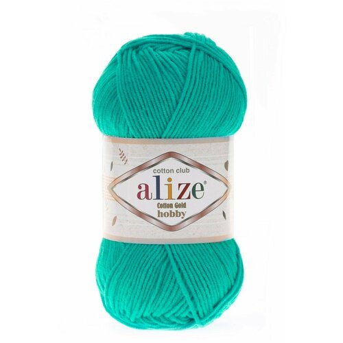 Пряжа Alize Cotton gold hobby (Ализе Коттон голд хобби) 1 шт 610 изумрудный 55% хлопок, 45% акрил 165 м, 50г