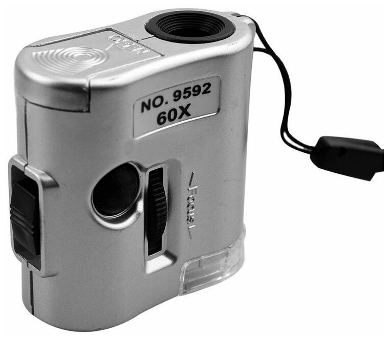 Микроскоп Pro Legend 60x мини, с подсветкой (1 LED) и ультрафиолетом