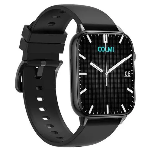 Умные часы Colmi C60 Black Frame Black Silicone Strap черный корпус с черным силиконовым ремешком