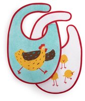 Happy Baby Набор нагрудников Set Terry Bibs, 2 шт , расцветка: chiken