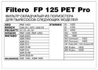 Filtero Фильтр складчатый FP 125 PET Pro 1 шт.