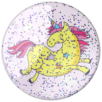 Подставка PopSockets 800330 Glitter Jumping Unicorn Yellow