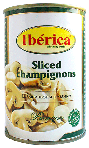 Шампиньоны Iberica резаные (жестяная упаковка)