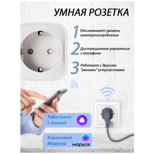 Умная розетка wi-fi с приложением умная розетка wi fi со статистикой мощности и приложением таймер удаленный переключатель