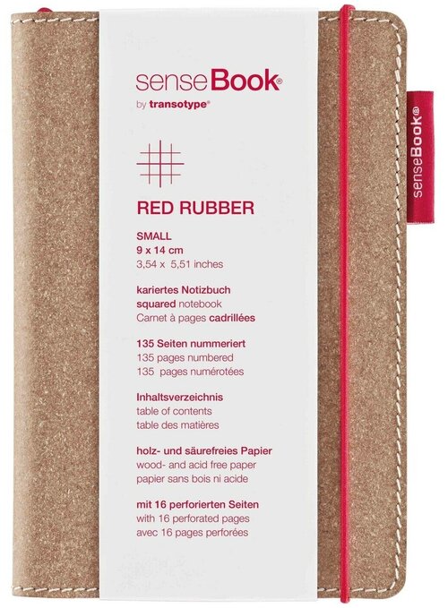 Sense Book Блокнот Red Rubber S 136 листов