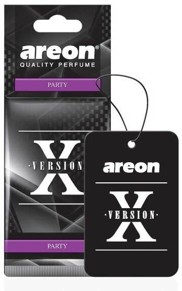 Ароматизатор подвесной картон AREON X-VERSION Party (прессованный картон/елка/елочка/освежитель)