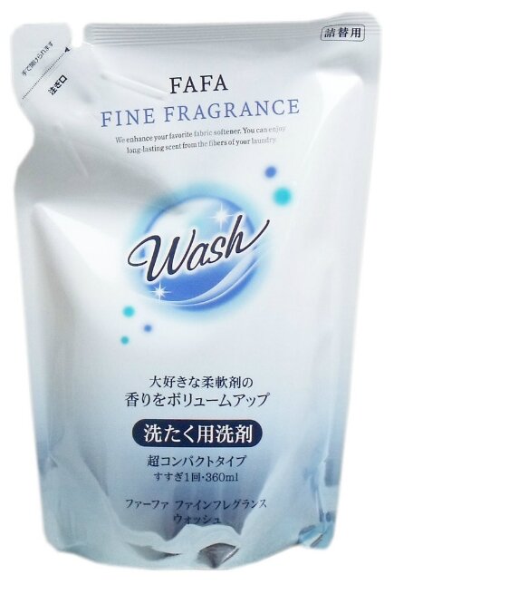 Жидкое средство для стирки NISSAN FaFa Fine Fragrance wash аромат цветов для белого и цветного белья ручная и машинная стирка шерстяных и шелковых тканей 360 мл мягкая упаковка