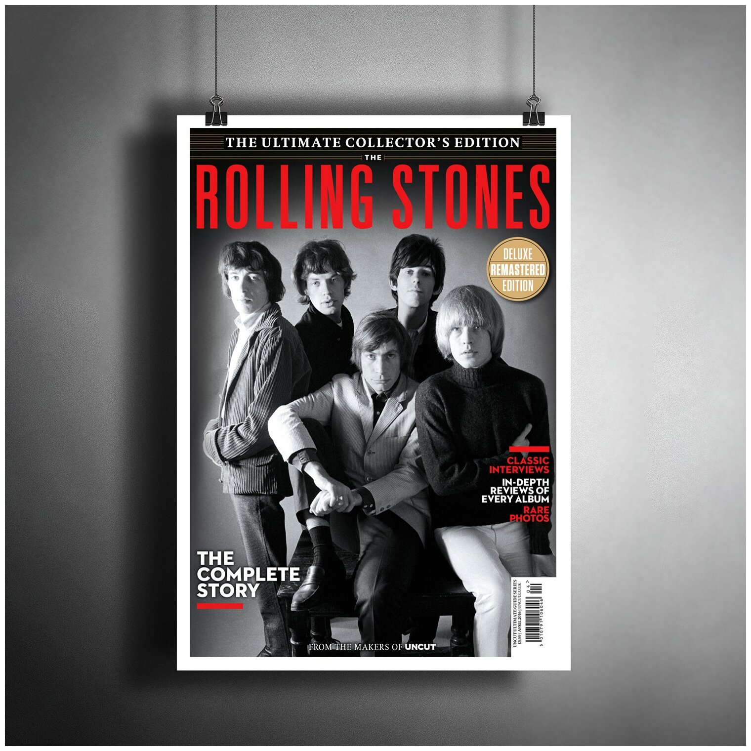 Постер плакат для интерьера "Музыка: Британская рок-группа The Rolling Stones (Роллинг Стоунз)"/ Декор дома, офиса, комнаты A3 (297 x 420 мм)