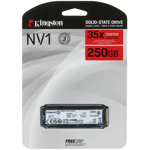 SSD накопитель Kingston NV1 250ГБ, M.2 2280, PCI-E x4, NVMe - фото №16