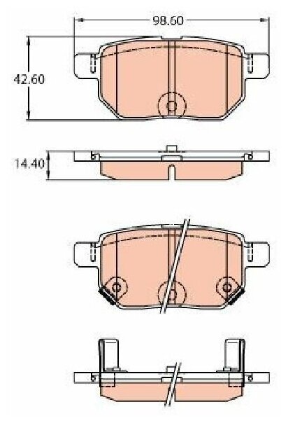 Колодки тормозные дисковые TRW GDB3454