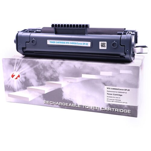 t2 расходные материалы ep 22 c4092a картридж tc cep22 для canon lbp810 1110 1120 hp laserjet 1100 3200 2500 стр Лазерный картридж 7Q C4092A, EP-22 для HP LJ 1100 и Canon LBP1120 (Чёрный, 2500 стр.), универсальный