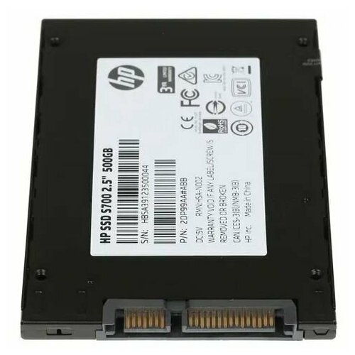 500 ГБ 25 SATA накопитель HP S700 2DP99AAABB 462700₽