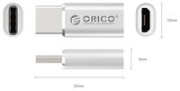 Разъем ORICO microUSB - USB Type-C (CTM1) серебристый